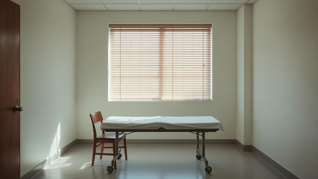 Quiet medical exam room with natural light